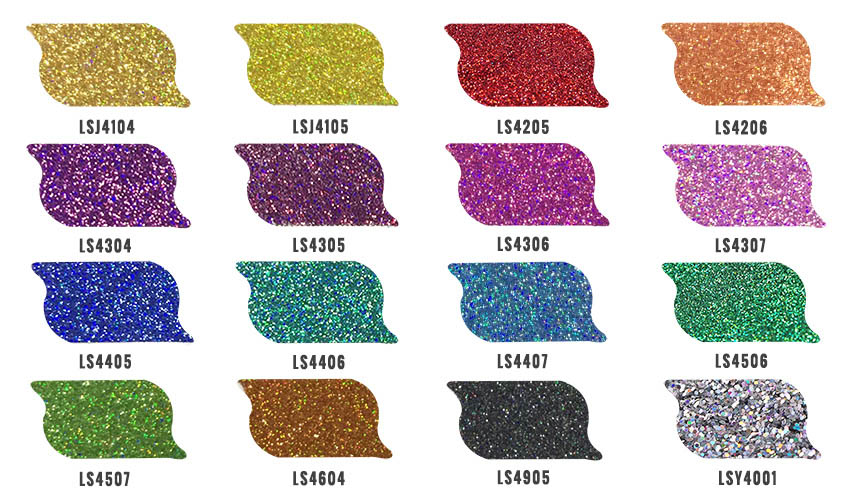 color catalogs of laser glitter