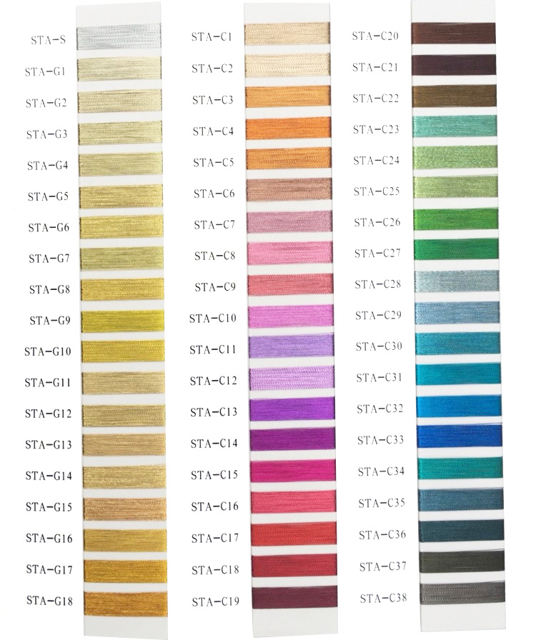 STA yarn color card