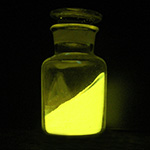 Yellow glowing powder