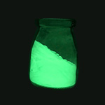 Yellow green glowing powder