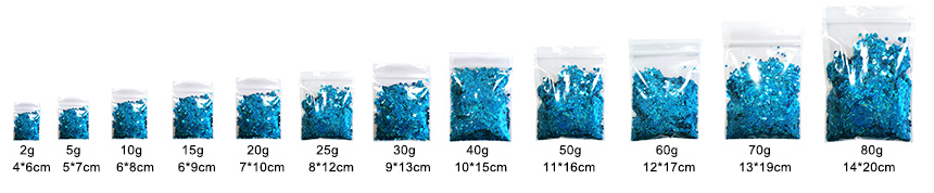 Glitter powder pouch