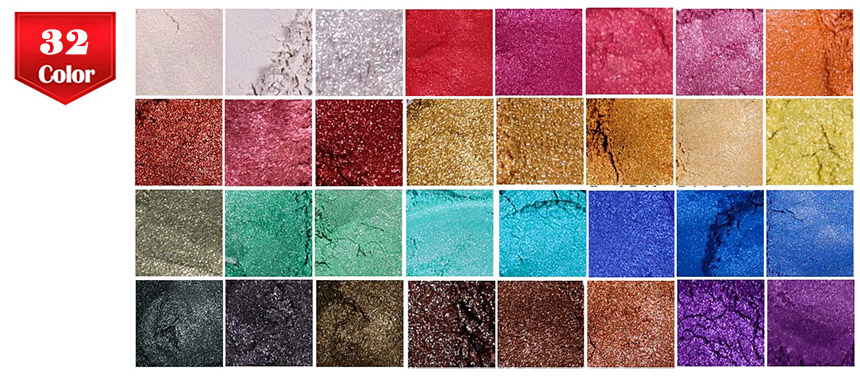 Cosmetic grade mica pearl pigment powder in bottle