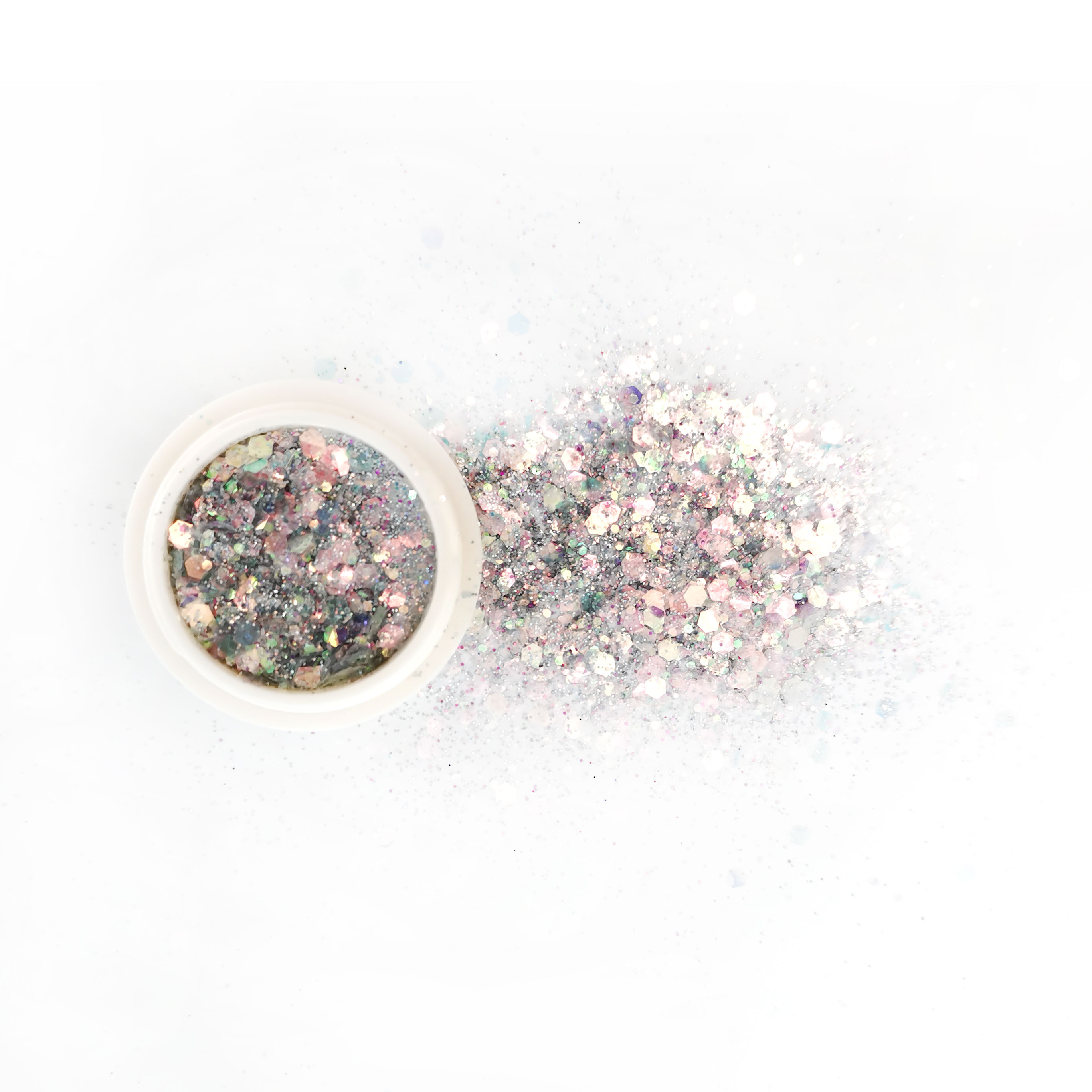 silver glitter mix