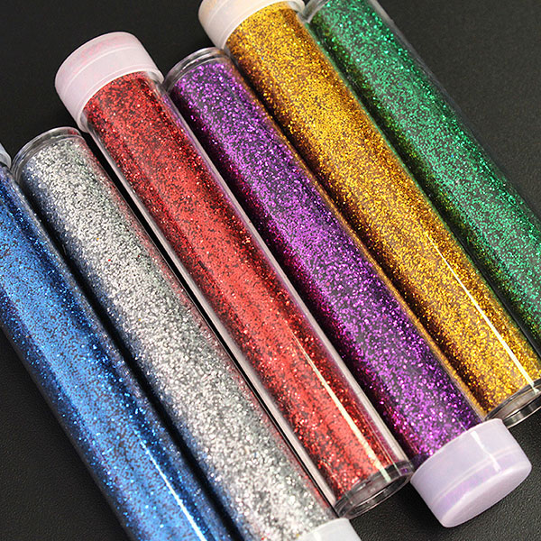 6 glitter powder set