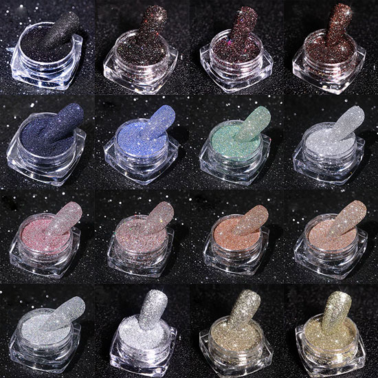 color card of nail glitter powder