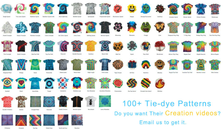 100 Tie dye patterns