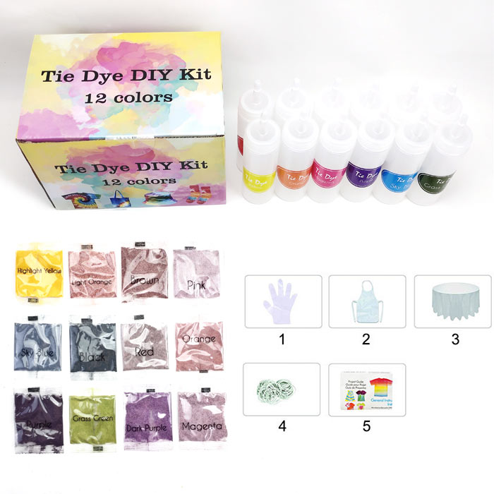 Tie Dye Kit Colorful DIY Pigment For Toddler Fabric Textile