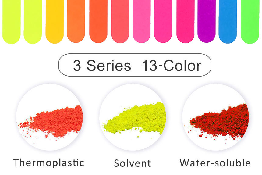 Fluorescent pigment powder