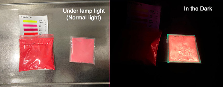 Phosphorescent pigments vs Fluorescent pigments