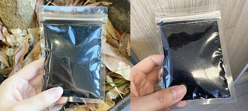 Black Biodegradable glitter