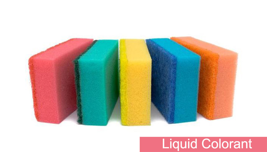 Liquid dyes for foam