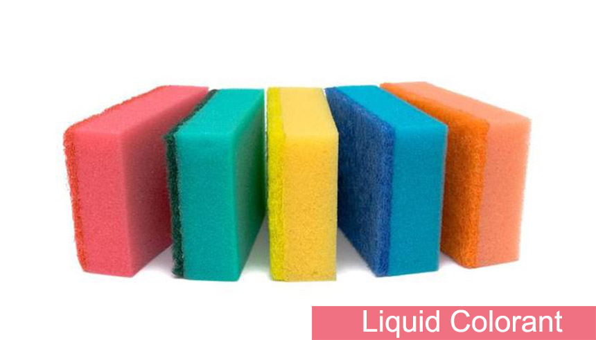 Liquid dyes for foam
