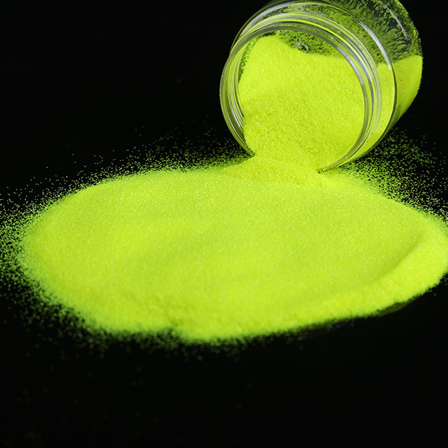 Fluorescent green glitter