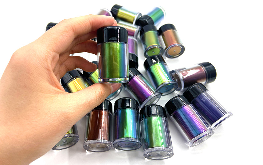 Gold/Green/Blue Multichrome pigment