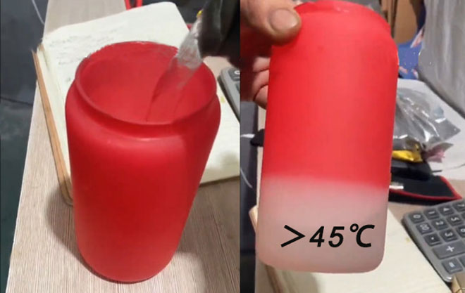 Reversible Red thermal dust