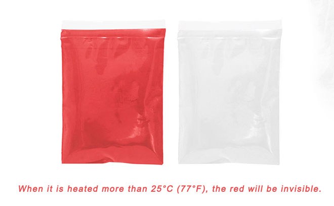 Color to colorless thermal dust