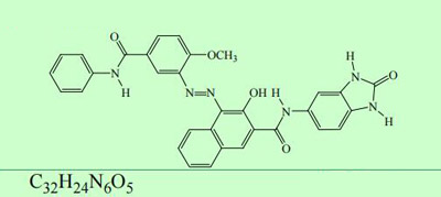 Chemical Structure of Pigment red PR.176