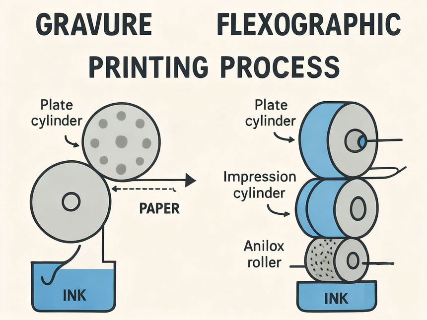 How Gravure and Flexographic Printing ink machine works