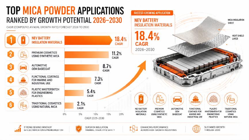 Mica powder application ranking by growth potential