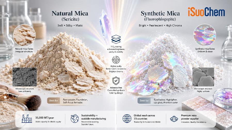 Synthetic mica vs natural mica for cosmetic formulations