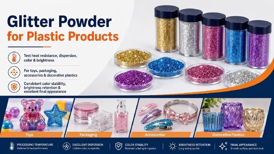 iSuoChem glitter powder for plastic products and injection molded decorative items