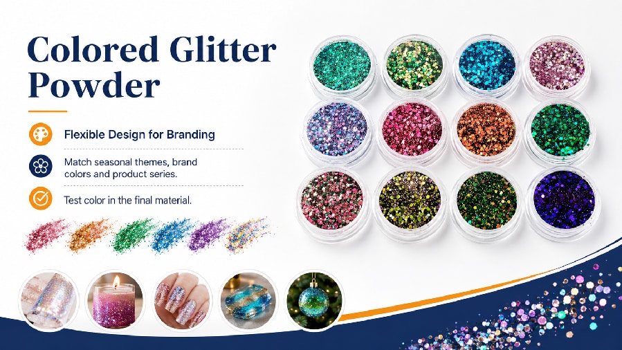 iSuoChem holographic rainbow and iridescent glitter powder for creative and fashion products