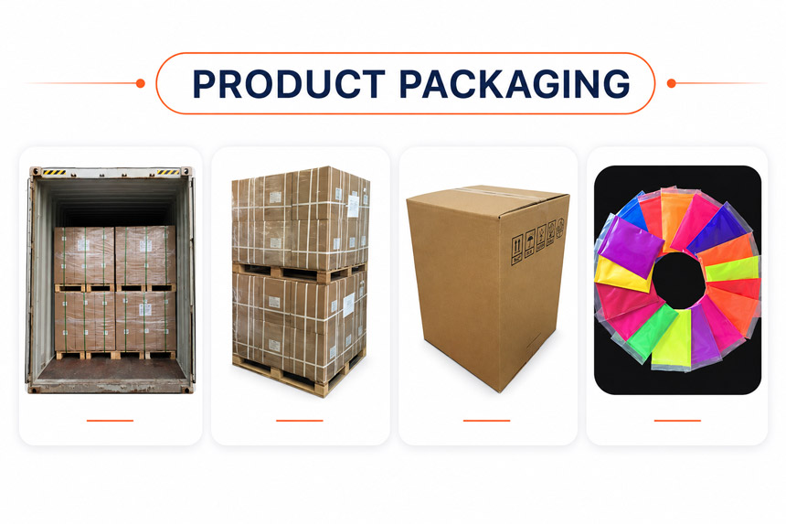 Package of Daylight fluorescent colorant