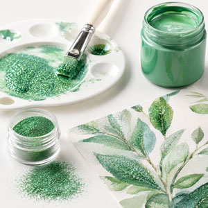 bio green glitter for inks and paints