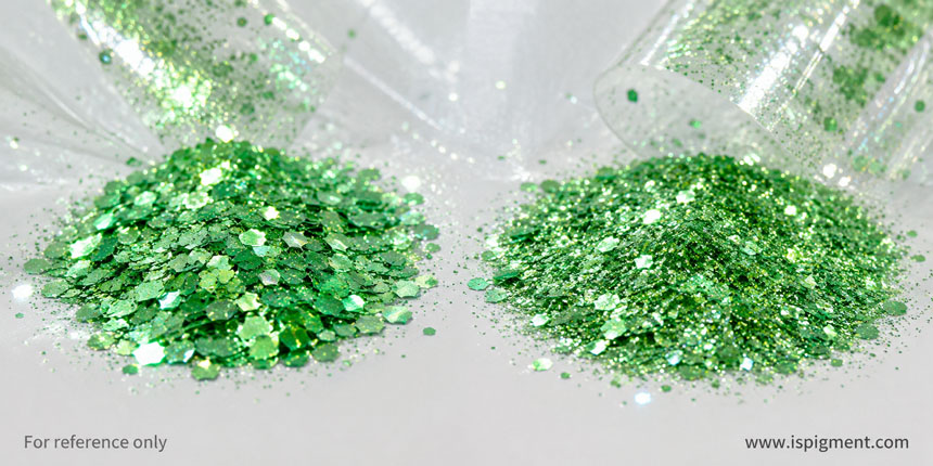 green biodegardable glitter powder