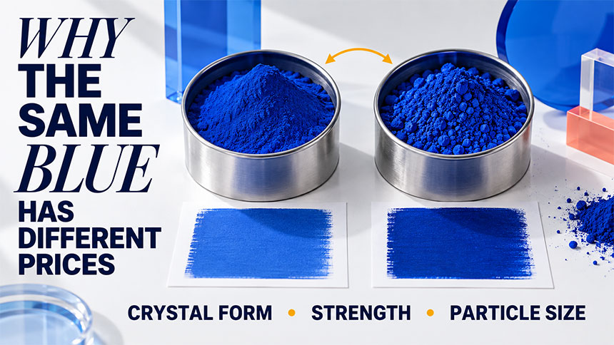 Same blue organic pigment price differences