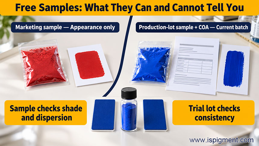 Free Pigment Samples Limitations