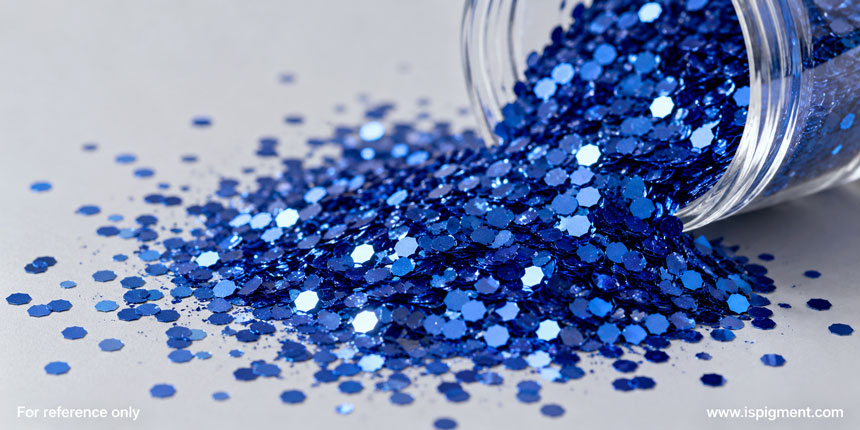 Blue glitter pigment