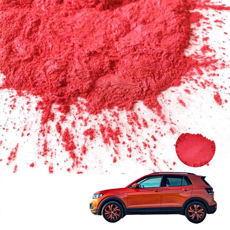 Pearlescent powder mica pigment for vehicles