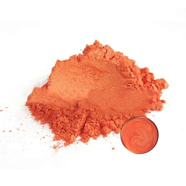 Orange mica pigment powder