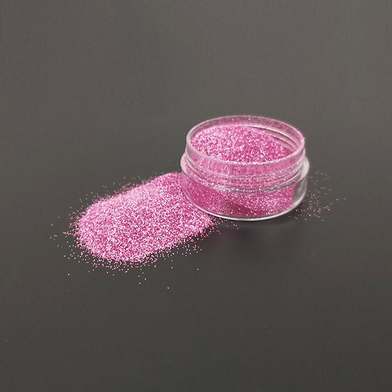 Pink glitter powder