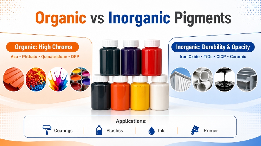 Organic Pigment vs Inorganic Pigment: A Practical Comparison for Coating, Ink and Plastic Formulators
