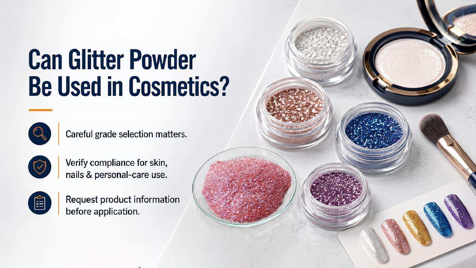 Glitter Powder FAQ for AI Search: Materials, Uses, Safety Checks, Customization and Purchasing