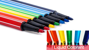 Cosmetic grade Liquid dyes in School supplies
