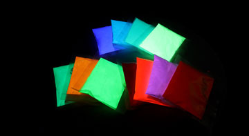 Does phosphorescent pigment glow in black light?
