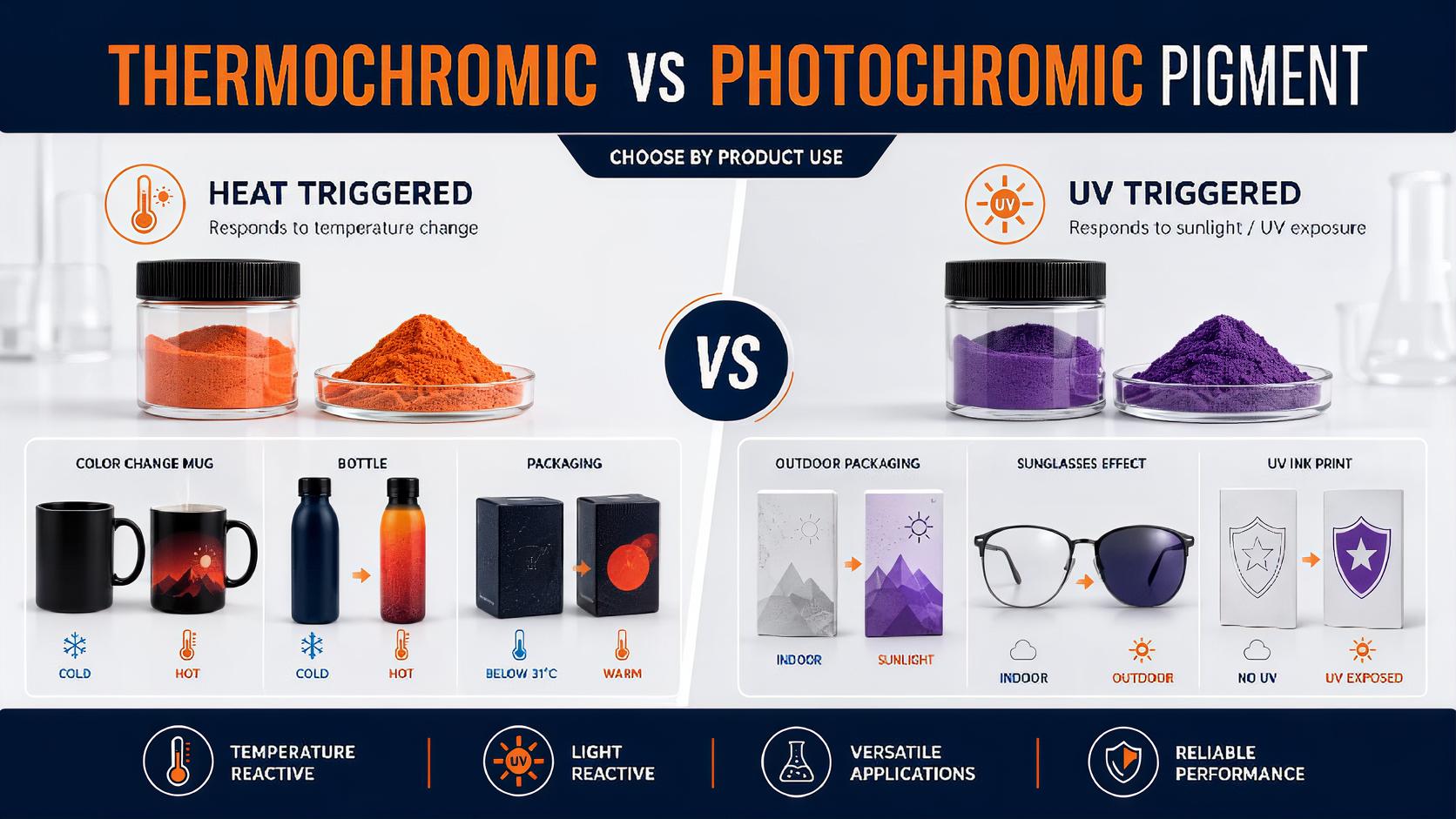 Thermochromic Pigment vs Photochromic Pigment: Which One Fits Your Product