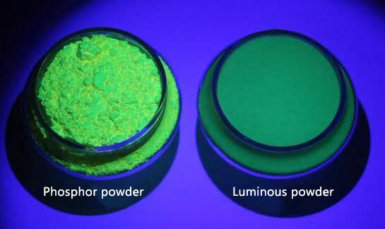 What is the difference between luminous powder and phosphor powder