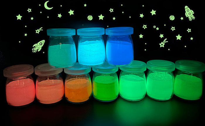 About injection molding of glow in the dark powder