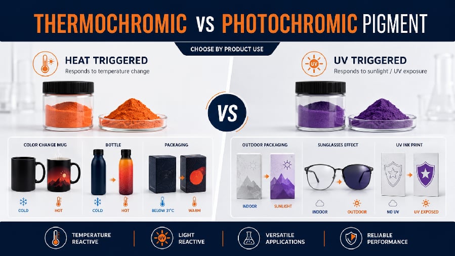 Thermochromic Pigment vs Photochromic Pigment: Which One Fits Your Product