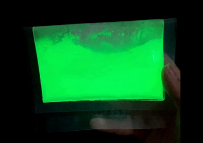 What should be considered for outdoor use of luminous powder?  